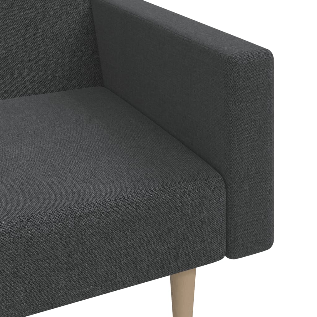 Καναπές Κρεβάτι Διθέσιος Σκούρο Γκρι Υφασμάτινος