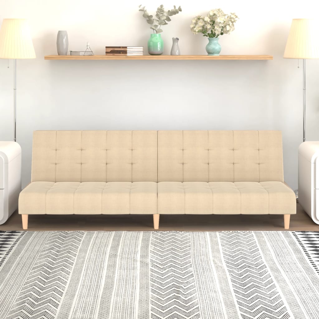 Καναπές Κρεβάτι Διθέσιος Κρεμ Υφασμάτινος