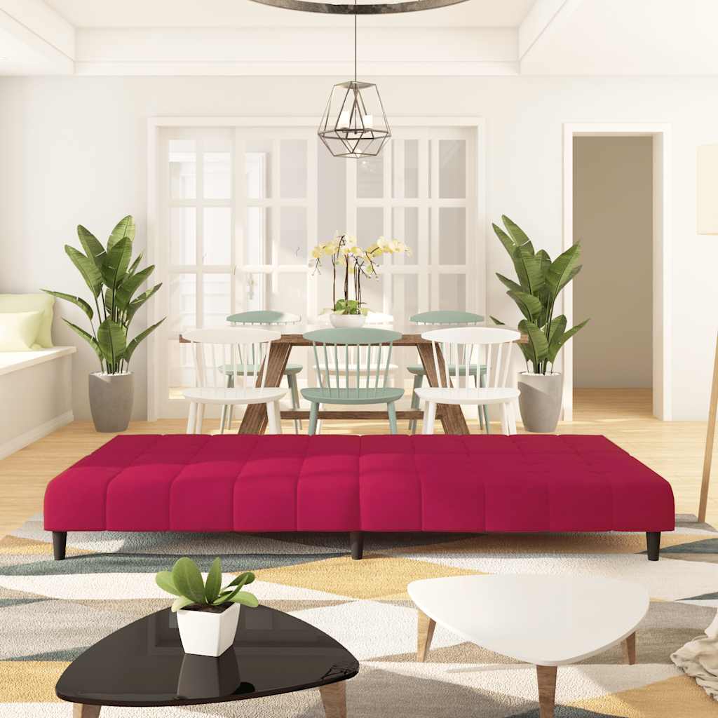 Καναπές Κρεβάτι Διθέσιος Μπορντό Βελούδινος