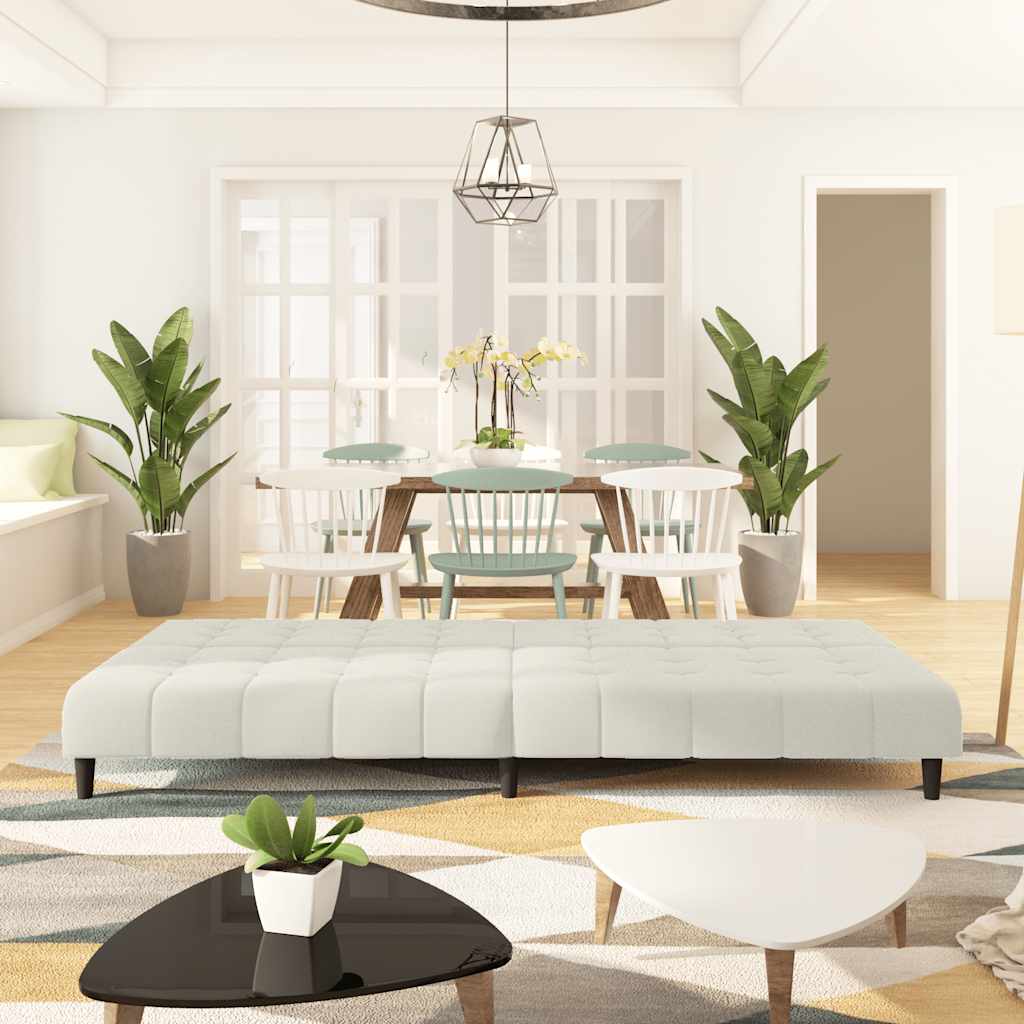 Καναπές Κρεβάτι Διθέσιος Κρεμ Βελούδινος