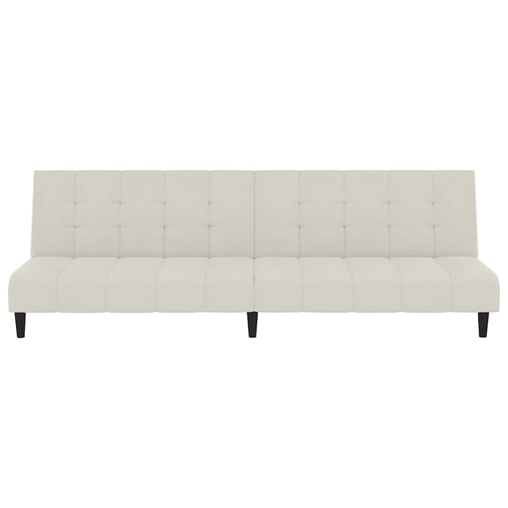 Καναπές Κρεβάτι Διθέσιος Κρεμ Βελούδινος