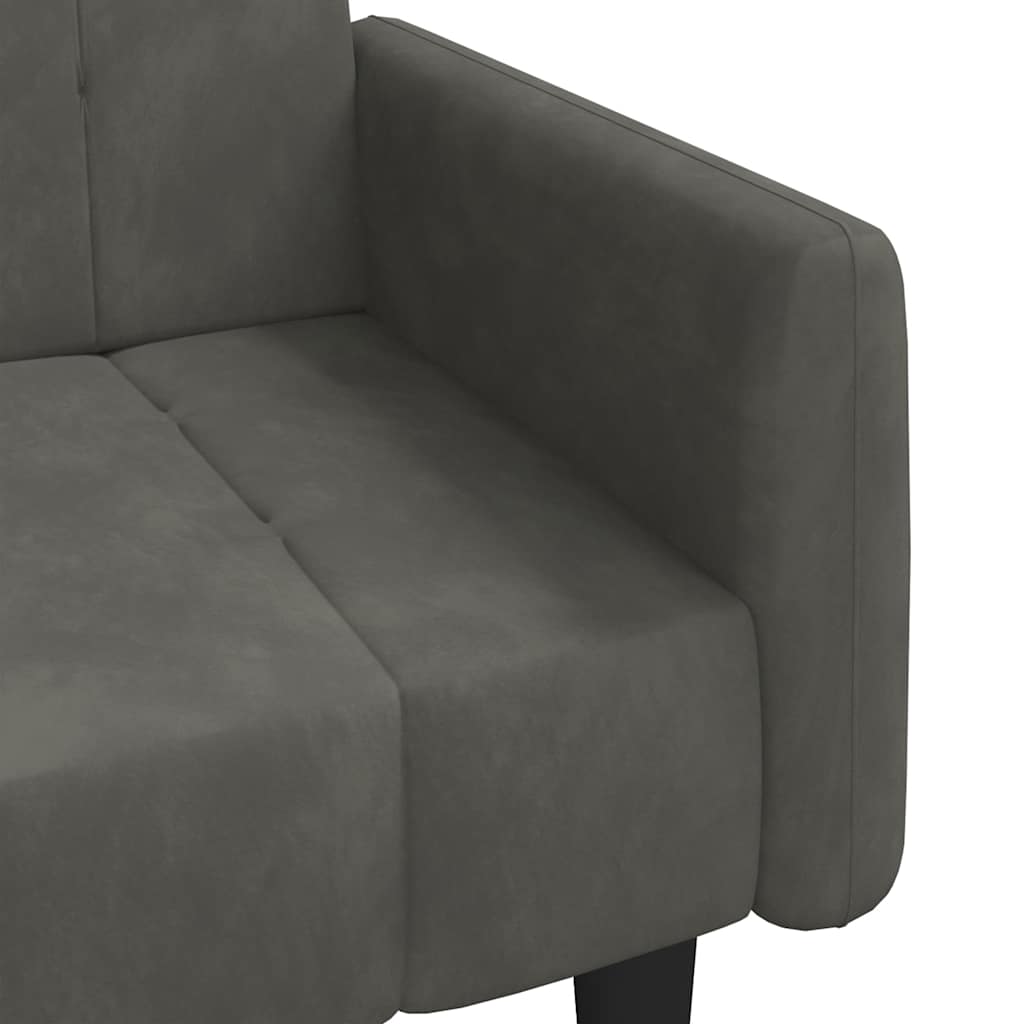 Καναπές Κρεβάτι Διθέσιος Σκούρο Γκρι Βελούδινος