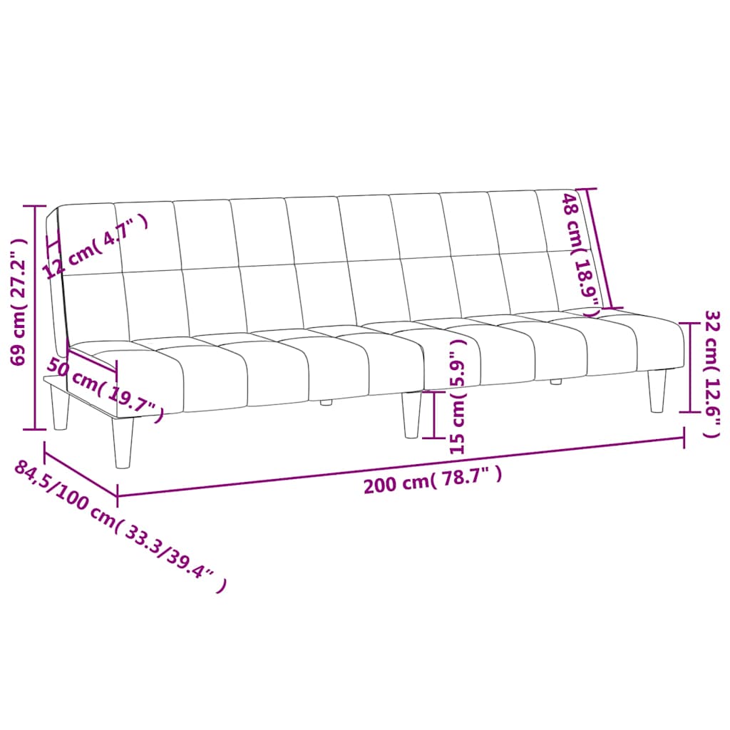 Καναπές Κρεβάτι Διθέσιος Σκούρο Πράσινο Βελούδινος