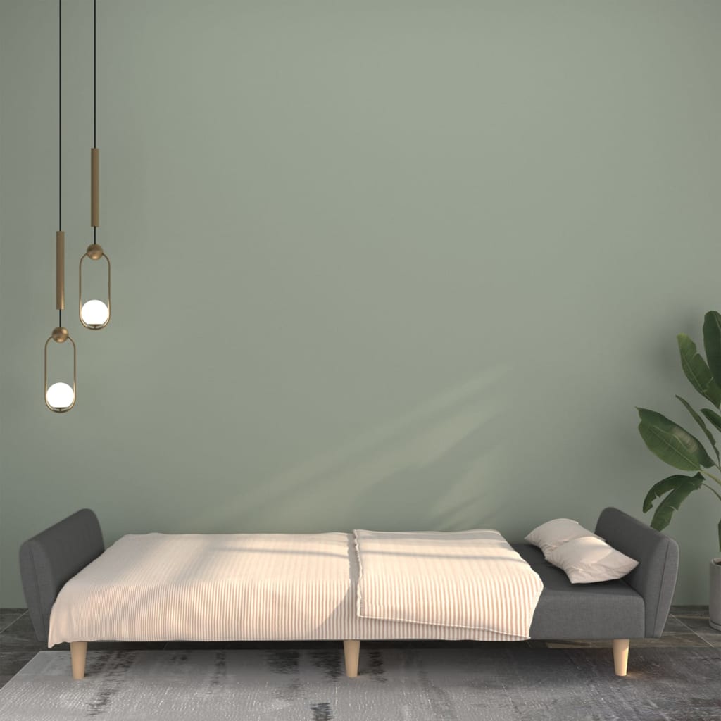 Καναπές Κρεβάτι Διθέσιος Ανοιχτό Γκρι Υφασμάτινος