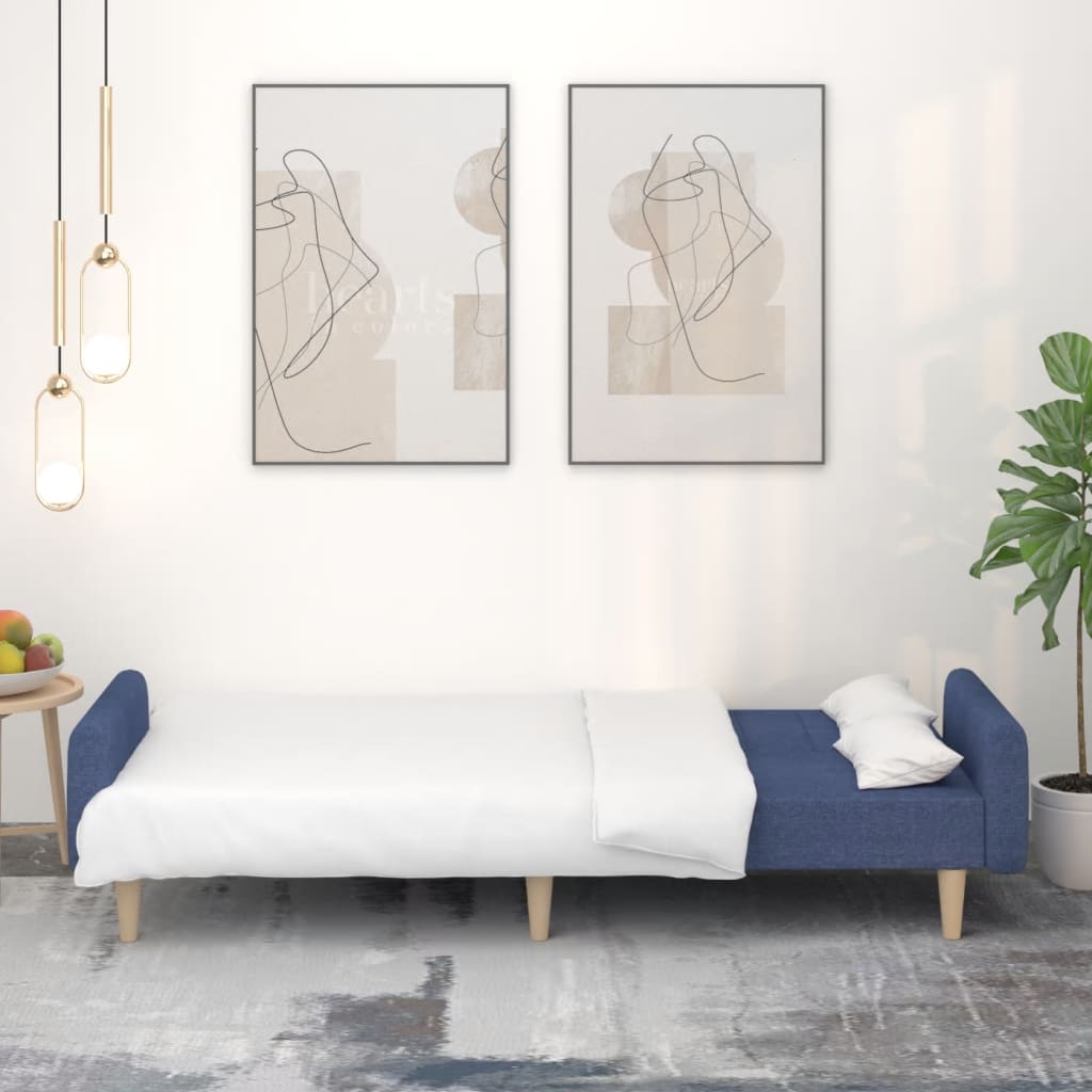 Καναπές - Κρεβάτι Διθέσιος Μπλε Υφασμάτινος