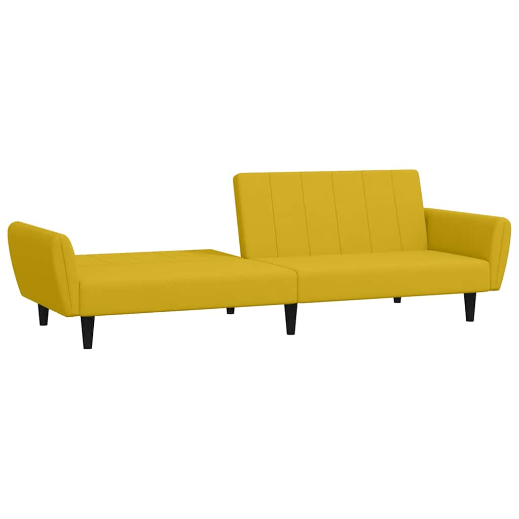 Καναπές Κρεβάτι Διθέσιος Κίτρινος Βελούδινος