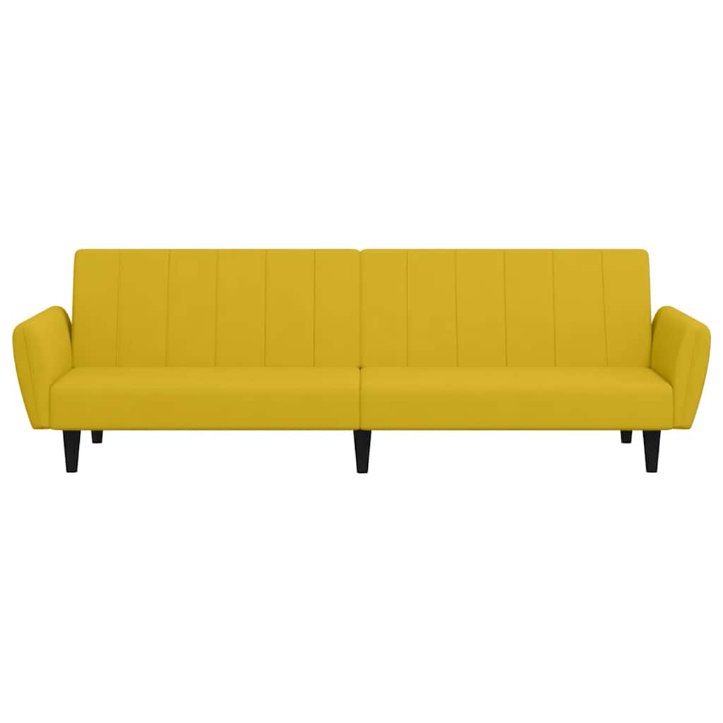 Καναπές Κρεβάτι Διθέσιος Κίτρινος Βελούδινος