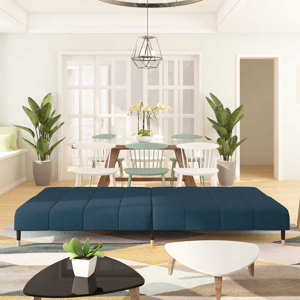 Καναπές Κρεβάτι Διθέσιος Μπλε Βελούδινος