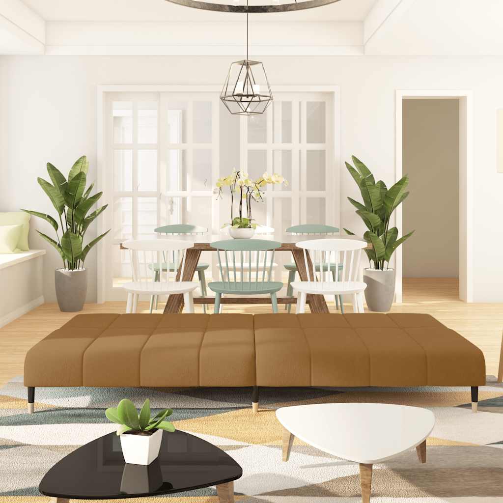 Καναπές Κρεβάτι Διθέσιος Καφέ Βελούδινος