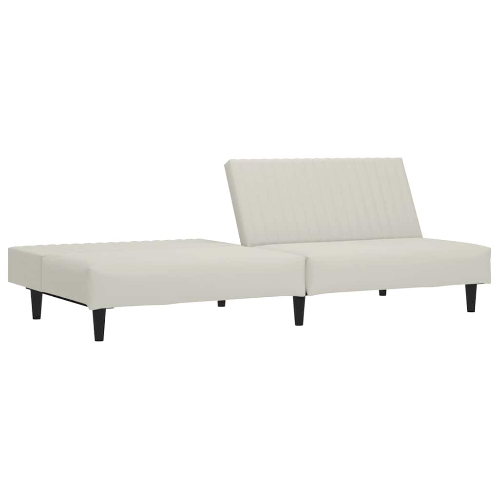 Καναπές Κρεβάτι Διθέσιος Κρεμ Βελούδινος