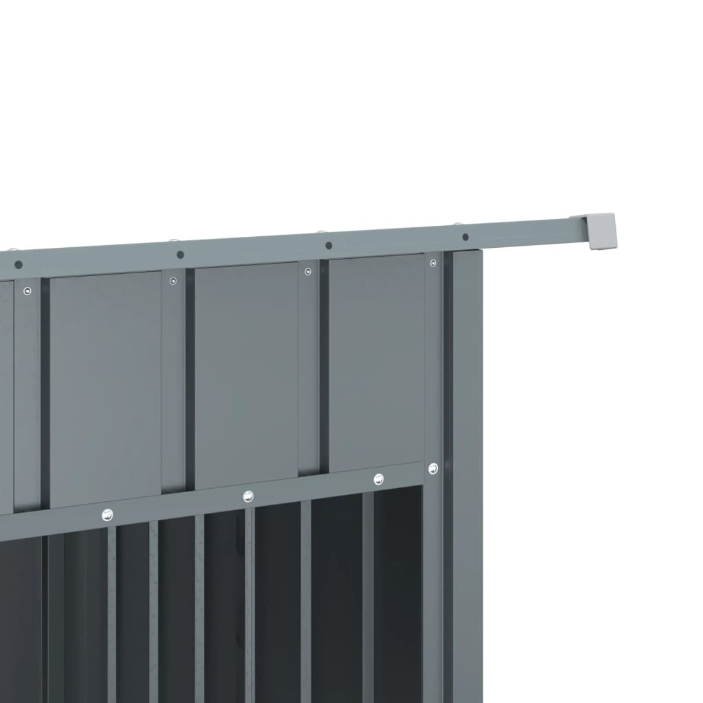 Σπιτάκι Σκύλου με Οροφή Ανθρακί 153x91x110 εκ Γαλβαν. Χάλυβας - PAKOBAZAAR