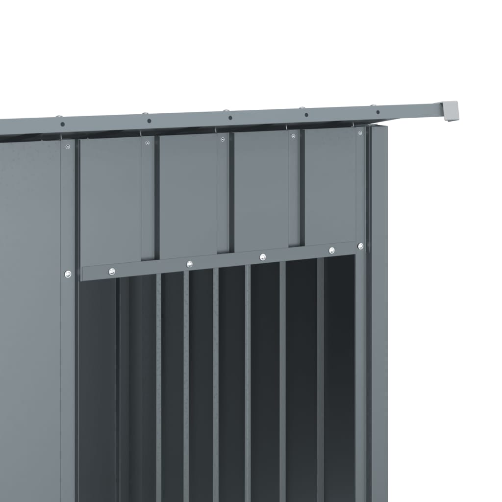 Σπιτάκι Σκύλου με Οροφή Ανθρακί 196x91x110 εκ Γαλβαν. Χάλυβας - PAKOBAZAAR