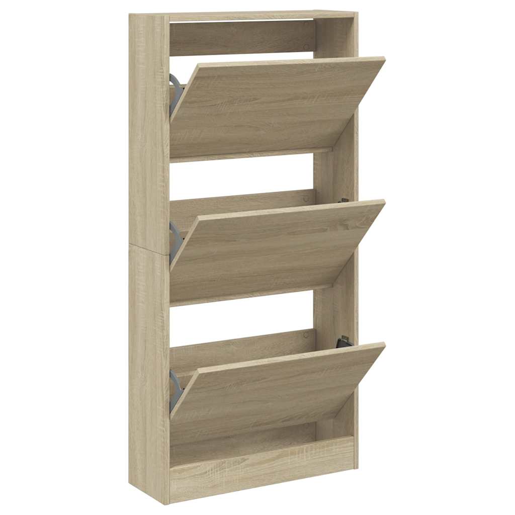 Παπουτσοθήκη Sonoma Δρυς 60x21x125,5 εκ. από Επεξεργασμένο Ξύλο