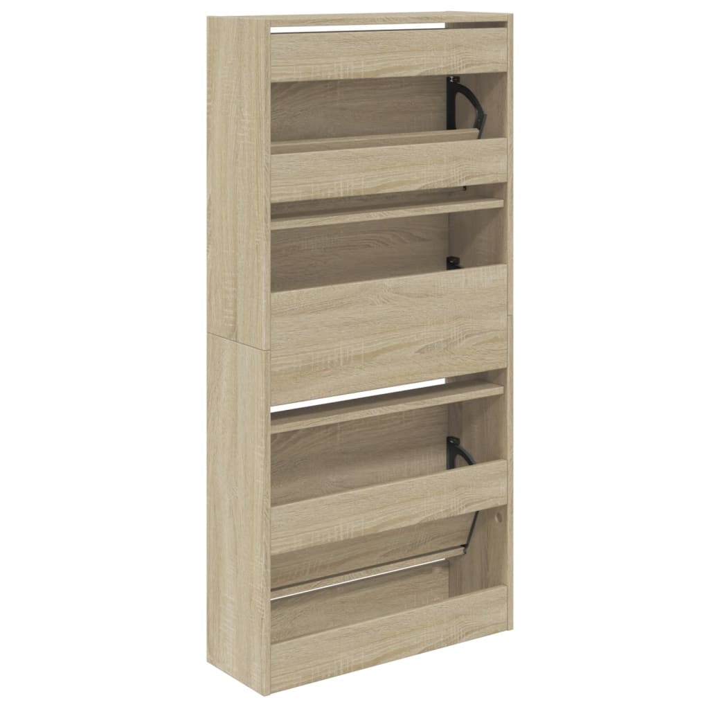 Παπουτσοθήκη Sonoma Δρυς 60x21x125,5 εκ. από Επεξεργασμένο Ξύλο