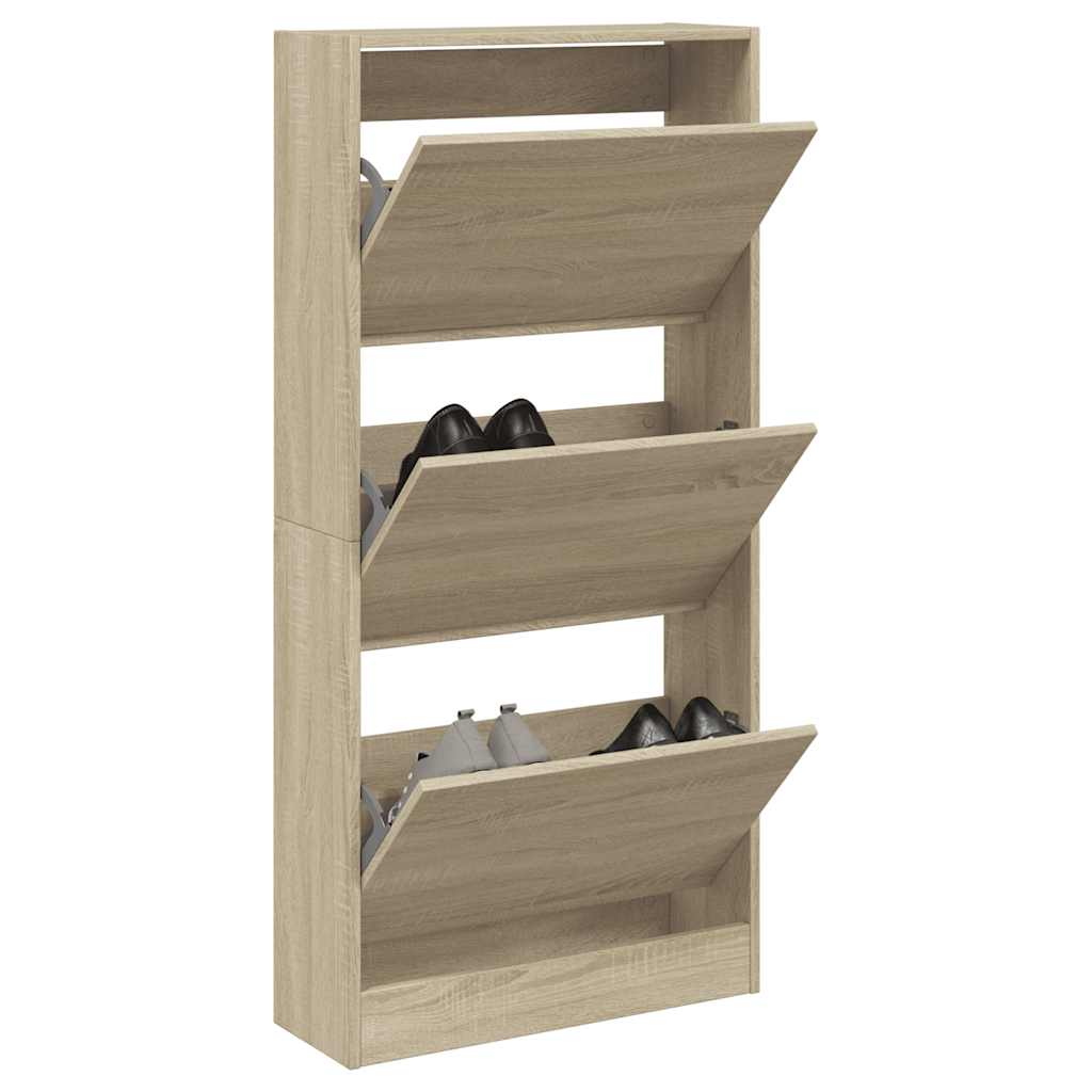 Παπουτσοθήκη Sonoma Δρυς 60x21x125,5 εκ. από Επεξεργασμένο Ξύλο