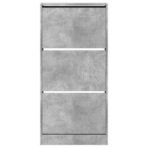 Παπουτσοθήκη Γκρι Σκυροδέματος60x21x125,5εκ. Επεξεργασμένο Ξύλο