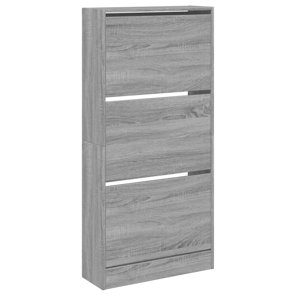 Παπουτσοθήκη Γκρι Sonoma 60x21x125,5 εκ. από Επεξεργ. Ξύλο