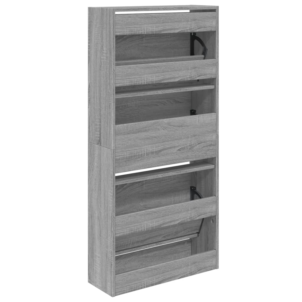 Παπουτσοθήκη Γκρι Sonoma 60x21x125,5 εκ. από Επεξεργ. Ξύλο