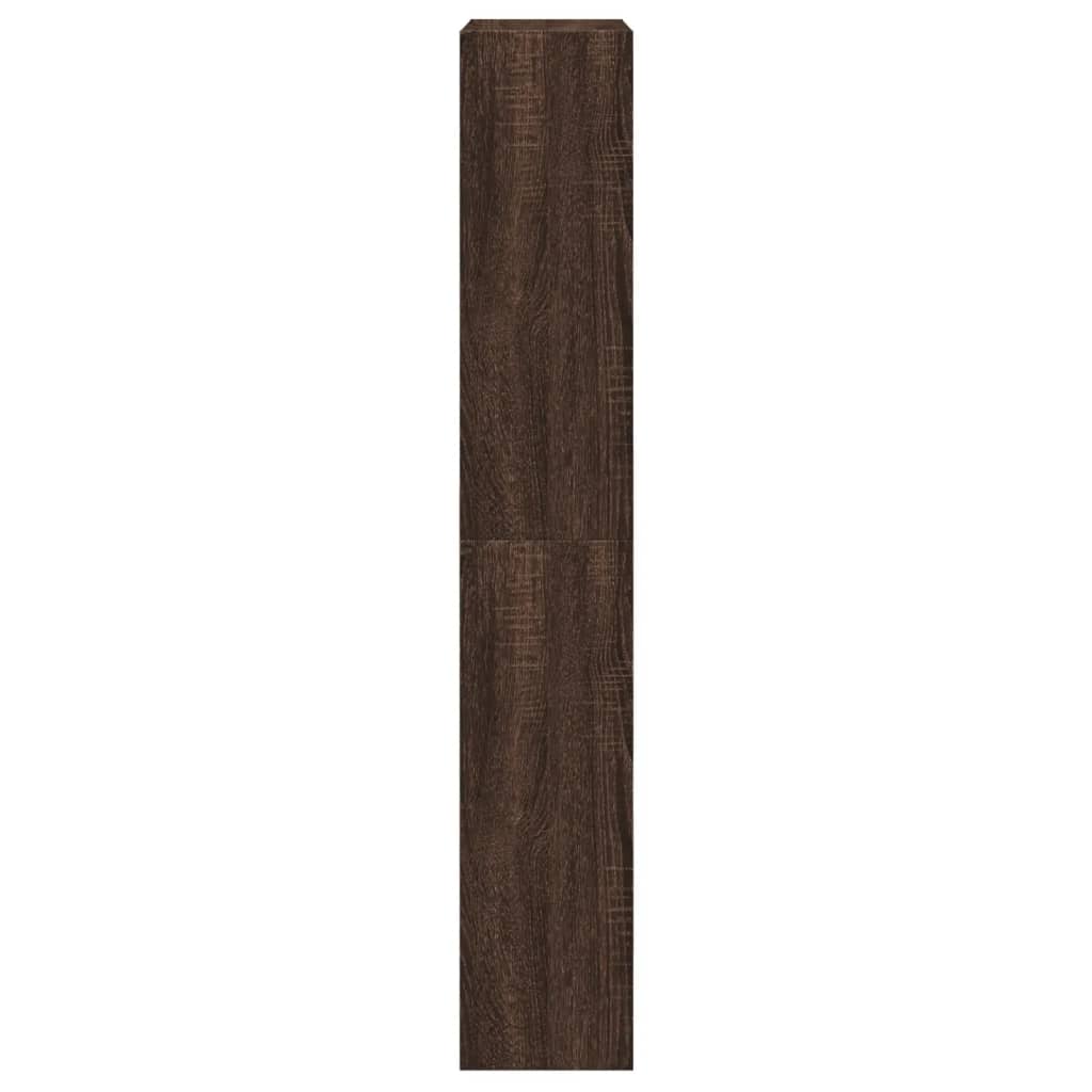 Παπουτσοθήκη Καφέ δρυς 60x21x125,5 εκ. από Επεξεργασμένο Ξύλο