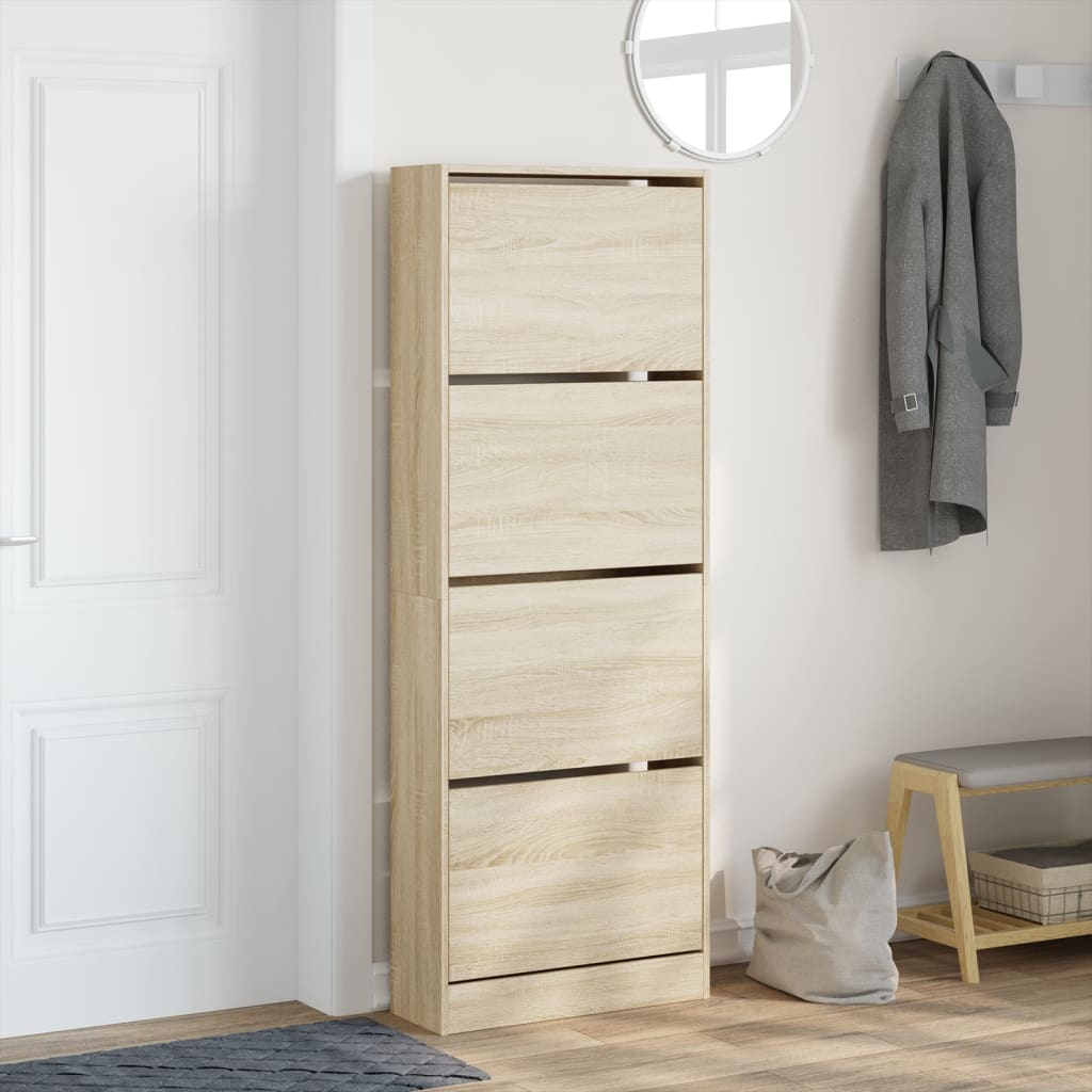 Παπουτσοθήκη Sonoma Δρυς 60x21x163,5 εκ. από Επεξεργασμένο Ξύλο