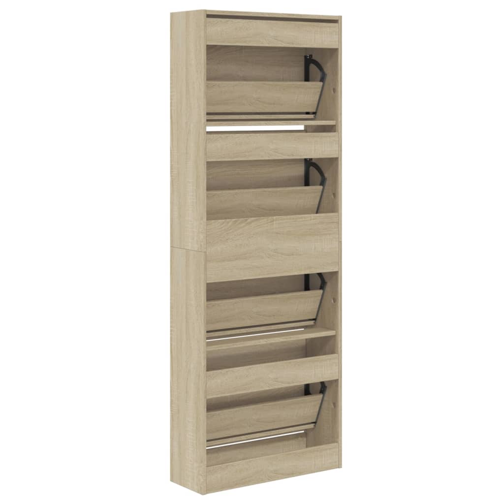 Παπουτσοθήκη Sonoma Δρυς 60x21x163,5 εκ. από Επεξεργασμένο Ξύλο