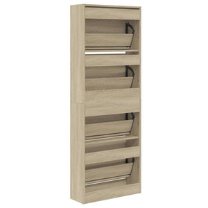 Παπουτσοθήκη Sonoma Δρυς 60x21x163,5 εκ. από Επεξεργασμένο Ξύλο