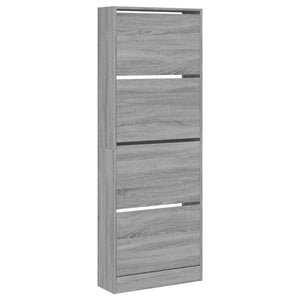 Παπουτσοθήκη Γκρι Sonoma 60x21x163,5 εκ. από Επεξεργ. Ξύλο