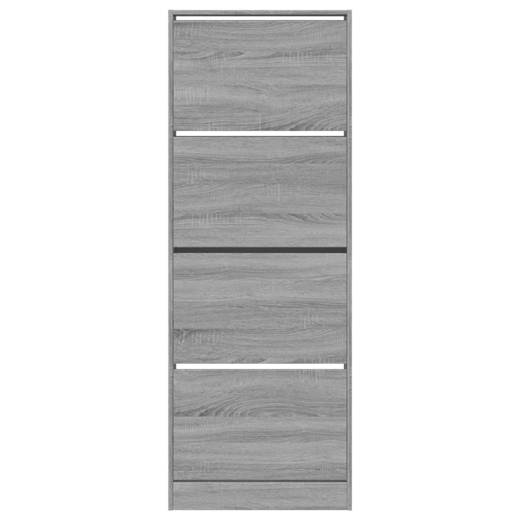 Παπουτσοθήκη Γκρι Sonoma 60x21x163,5 εκ. από Επεξεργ. Ξύλο