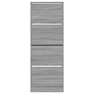 Παπουτσοθήκη Γκρι Sonoma 60x21x163,5 εκ. από Επεξεργ. Ξύλο