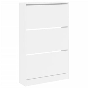 Παπουτσοθήκη Λευκή 80x21x125,5 εκ. από Επεξεργασμένο Ξύλο - Pakobazaar