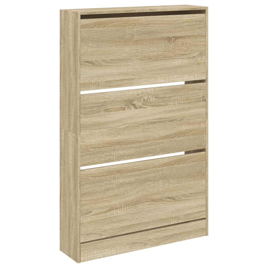 Παπουτσοθήκη Sonoma Δρυς 80x21x125,5 εκ. από Επεξεργασμένο Ξύλο - Pakobazaar