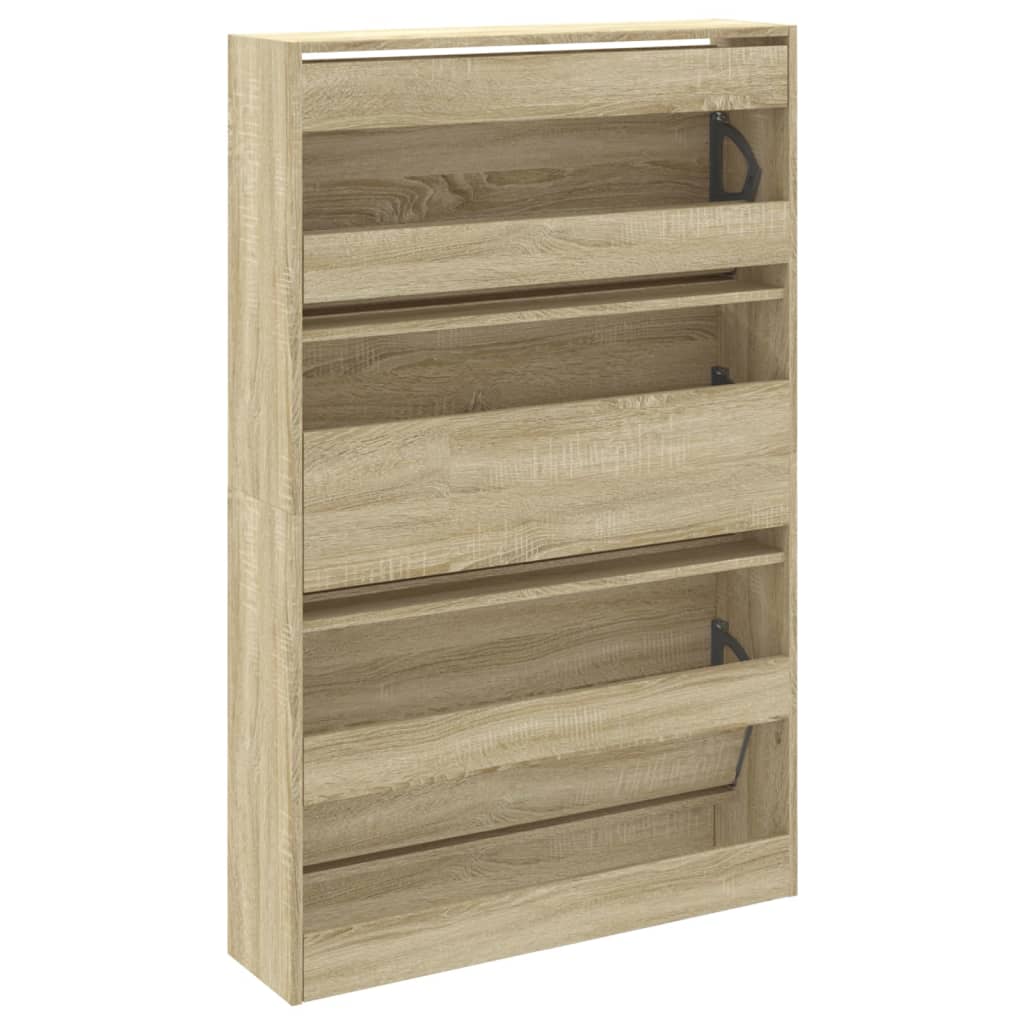 Παπουτσοθήκη Sonoma Δρυς 80x21x125,5 εκ. από Επεξεργασμένο Ξύλο - Pakobazaar