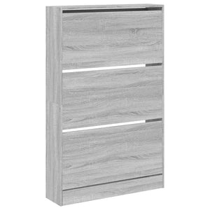 Παπουτσοθήκη Γκρι Sonoma 80x21x125,5 εκ. από Επεξεργ. Ξύλο