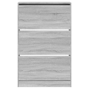 Παπουτσοθήκη Γκρι Sonoma 80x21x125,5 εκ. από Επεξεργ. Ξύλο