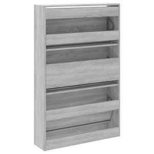 Παπουτσοθήκη Γκρι Sonoma 80x21x125,5 εκ. από Επεξεργ. Ξύλο