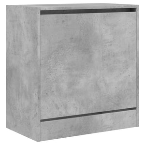 Παπουτσοθήκη Γκρι Σκυροδέματος 60x34x63,5εκ. Επεξεργασμένο Ξύλο