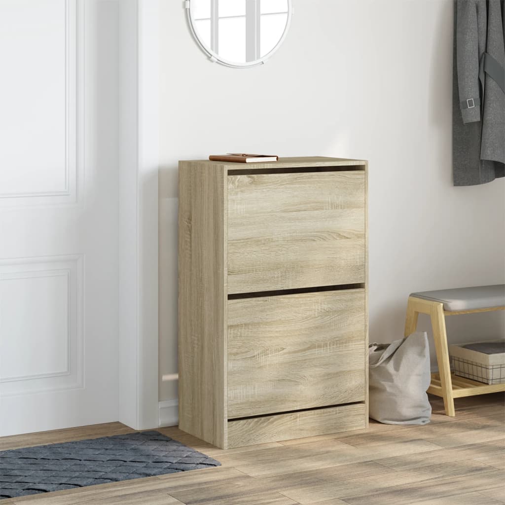Παπουτσοθήκη Sonoma Δρυς 60x34x96,5 εκ. από Επεξεργασμένο Ξύλο