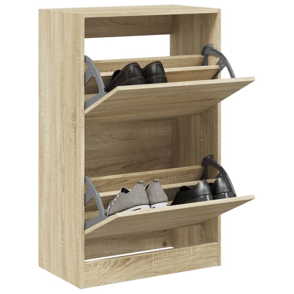 Παπουτσοθήκη Sonoma Δρυς 60x34x96,5 εκ. από Επεξεργασμένο Ξύλο