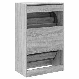 Παπουτσοθήκη Γκρι Sonoma 60x34x96,5 εκ. από Επεξεργ. Ξύλο