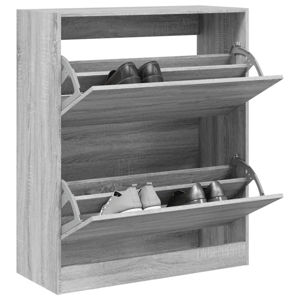 Παπουτσοθήκη Γκρι Sonoma 80x34x96,5 εκ. από Επεξεργ. Ξύλο - Pakobazaar