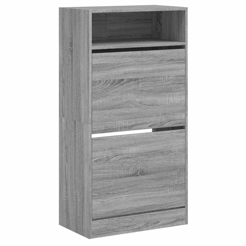 Παπουτσοθήκη Γκρι Sonoma 60x34x116 εκ. από Επεξεργασμένο Ξύλο
