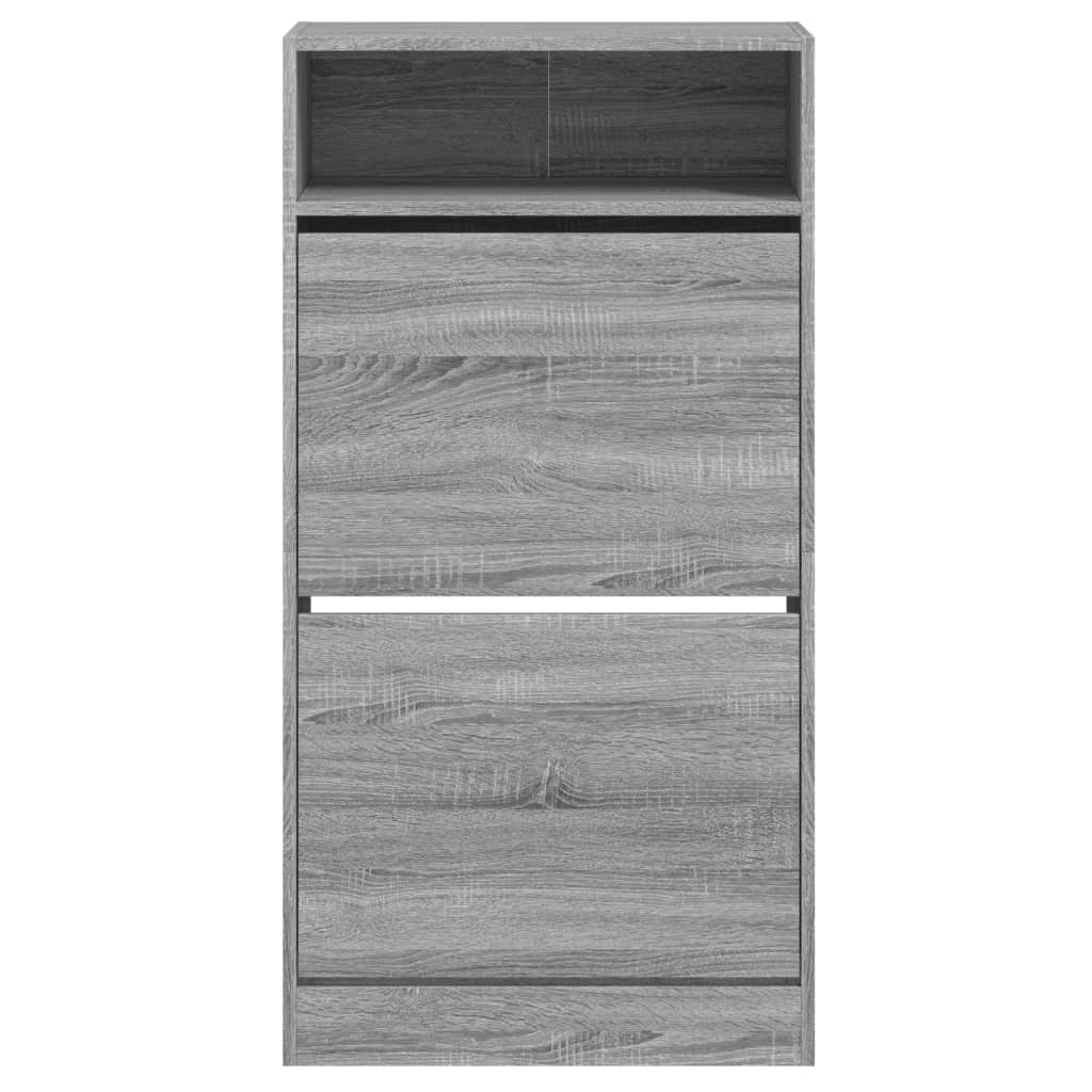 Παπουτσοθήκη Γκρι Sonoma 60x34x116 εκ. από Επεξεργασμένο Ξύλο