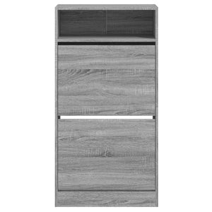 Παπουτσοθήκη Γκρι Sonoma 60x34x116 εκ. από Επεξεργασμένο Ξύλο