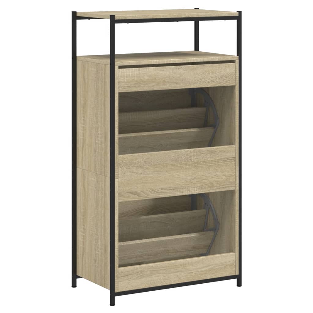 Παπουτσοθήκη Sonoma Δρυς 60x34x112 εκ. από Επεξεργασμένο Ξύλο