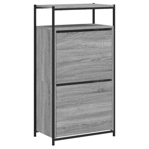 Παπουτσοθήκη Γκρι Sonoma 60x34x112 εκ. από Επεξεργ. Ξύλο