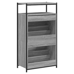 Παπουτσοθήκη Γκρι Sonoma 60x34x112 εκ. από Επεξεργ. Ξύλο