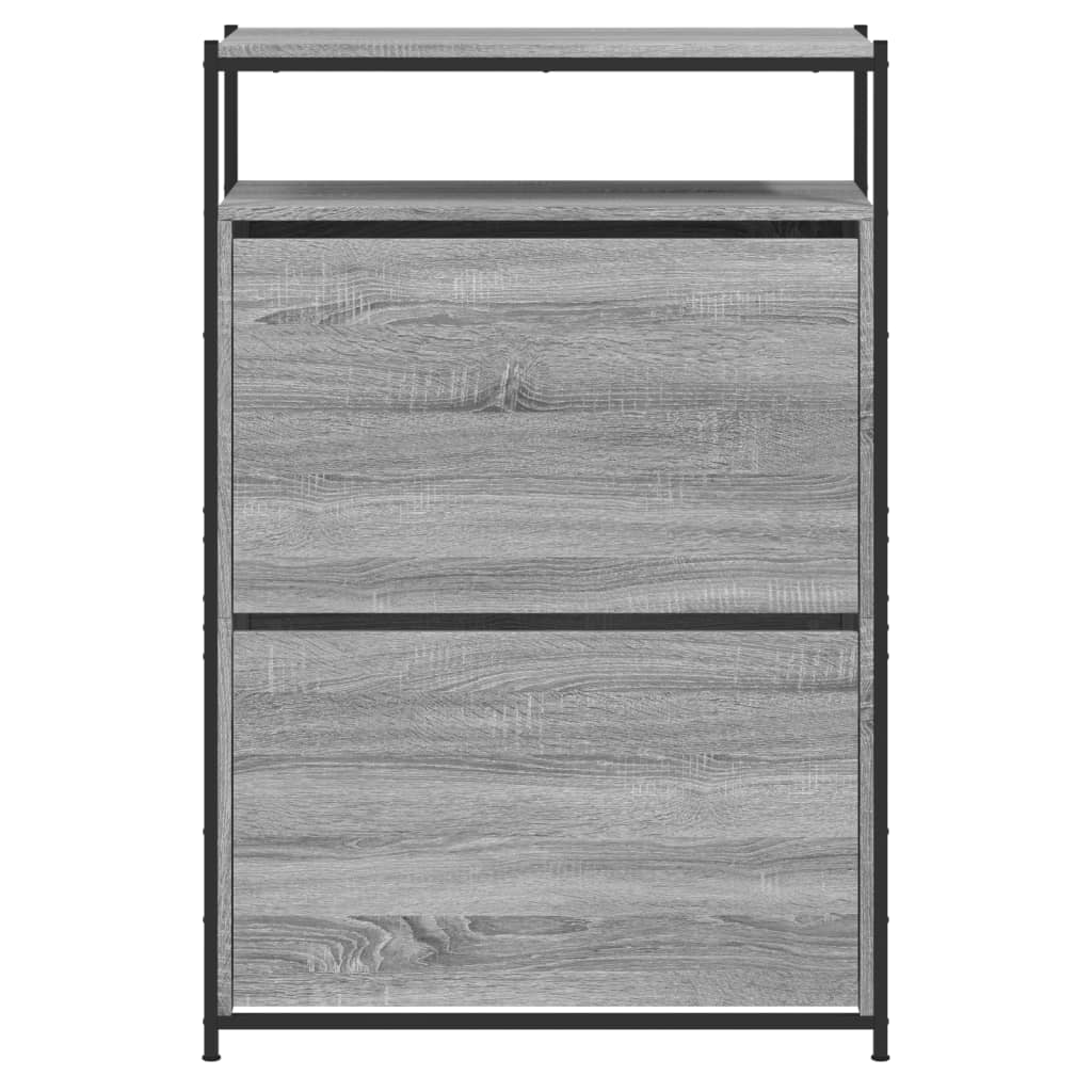 Παπουτσοθήκη Γκρι Sonoma 75x34x112 εκ. από Επεξεργασμένο Ξύλο