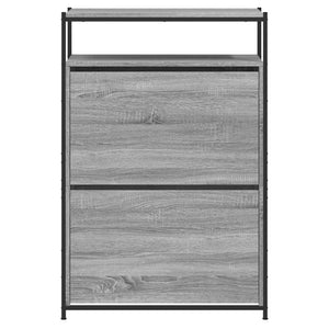 Παπουτσοθήκη Γκρι Sonoma 75x34x112 εκ. από Επεξεργασμένο Ξύλο