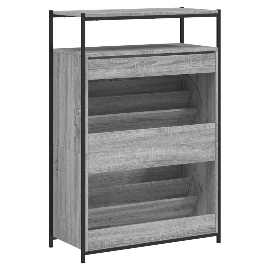 Παπουτσοθήκη Γκρι Sonoma 75x34x112 εκ. από Επεξεργασμένο Ξύλο