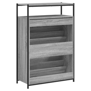 Παπουτσοθήκη Γκρι Sonoma 75x34x112 εκ. από Επεξεργασμένο Ξύλο